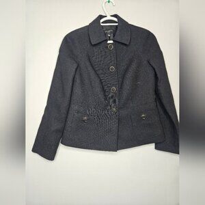 Talbots Women's Black Button Lined Collar  Jacket. Size 6p